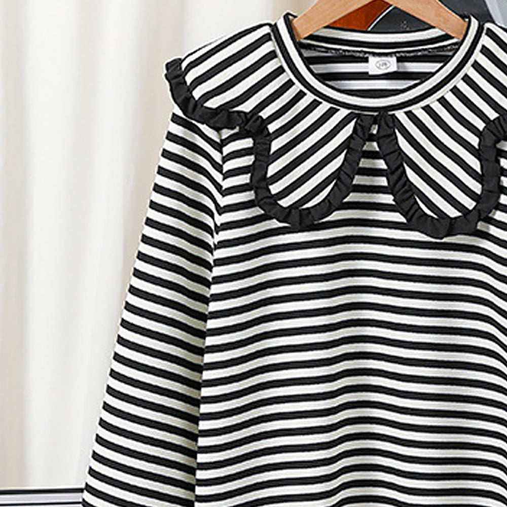 Girls Striped Long Sleeves Top With Palazzos