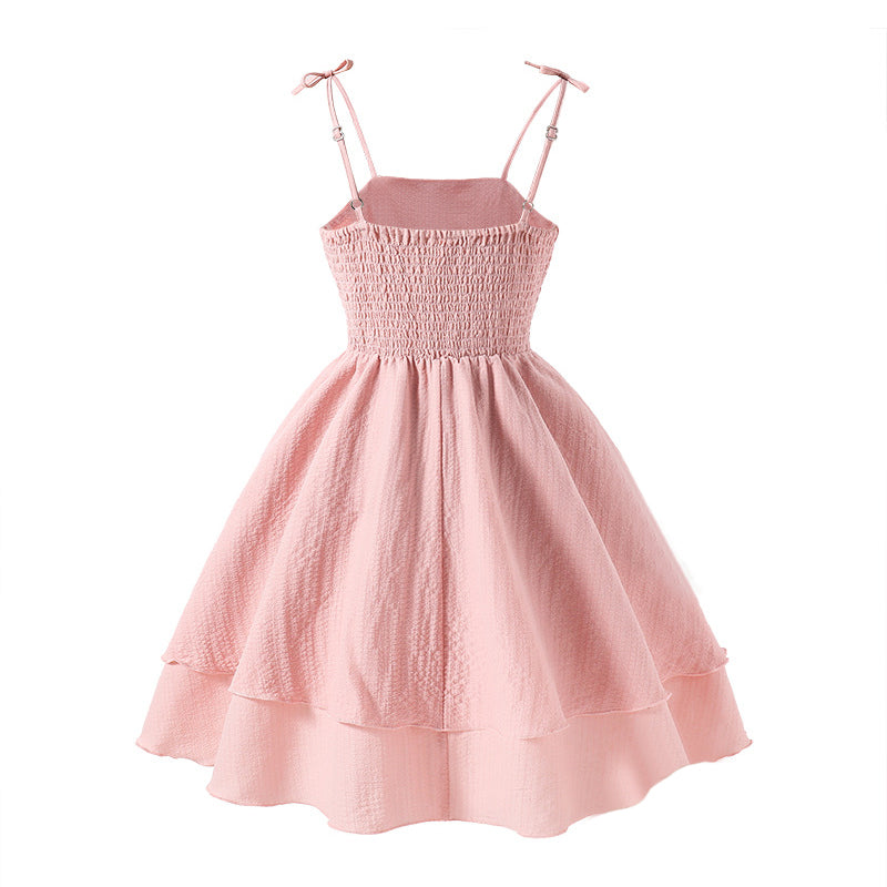 Girls Sleeveless A-Line Midi Dress