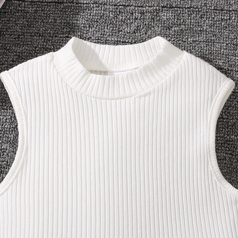 Girls Sleeveless Top With Trousers