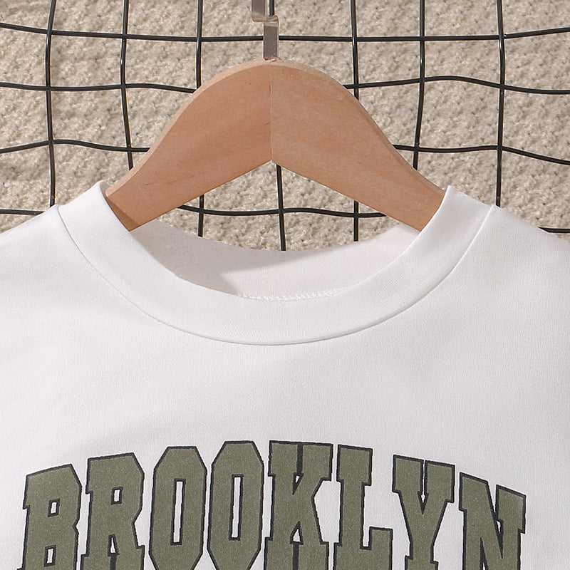 Girls Printed Sleeveless T-shirt With Trouser
