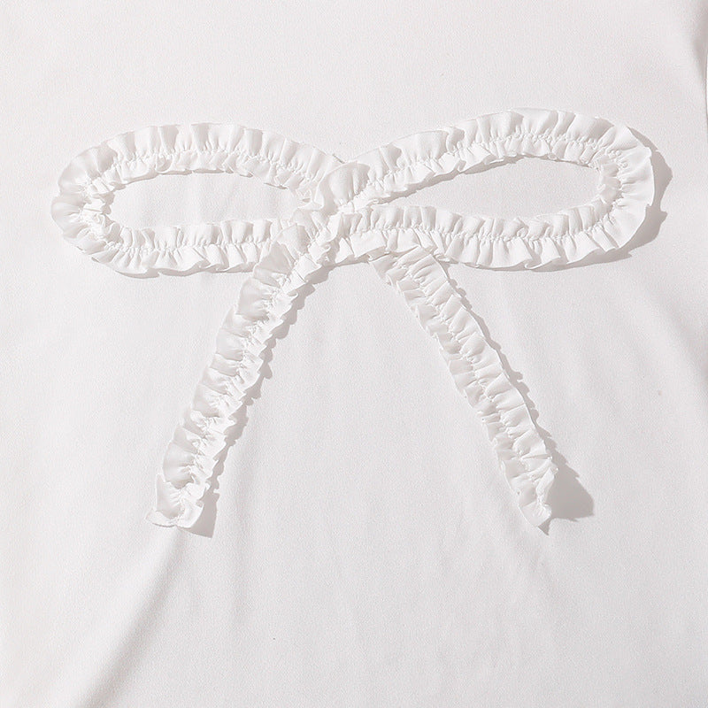 Girls Short Sleeves Top With Skirt