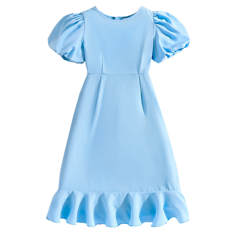 Solid Fit and Flare Dress