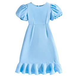 Solid Fit and Flare Dress