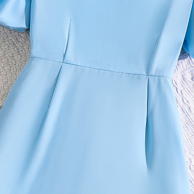 Solid Fit and Flare Dress