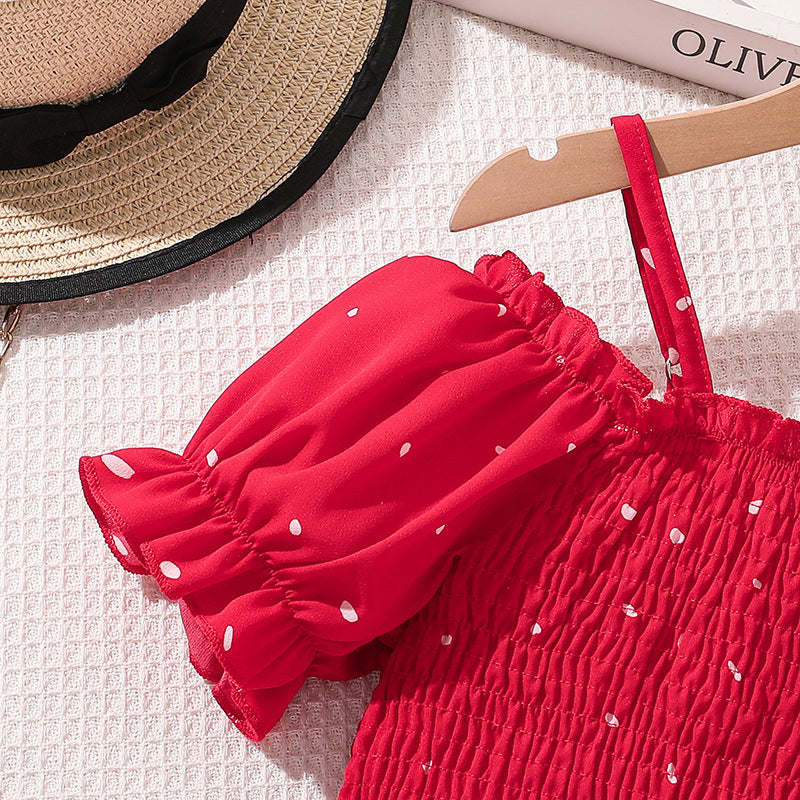 Solid Top and Skirt Set