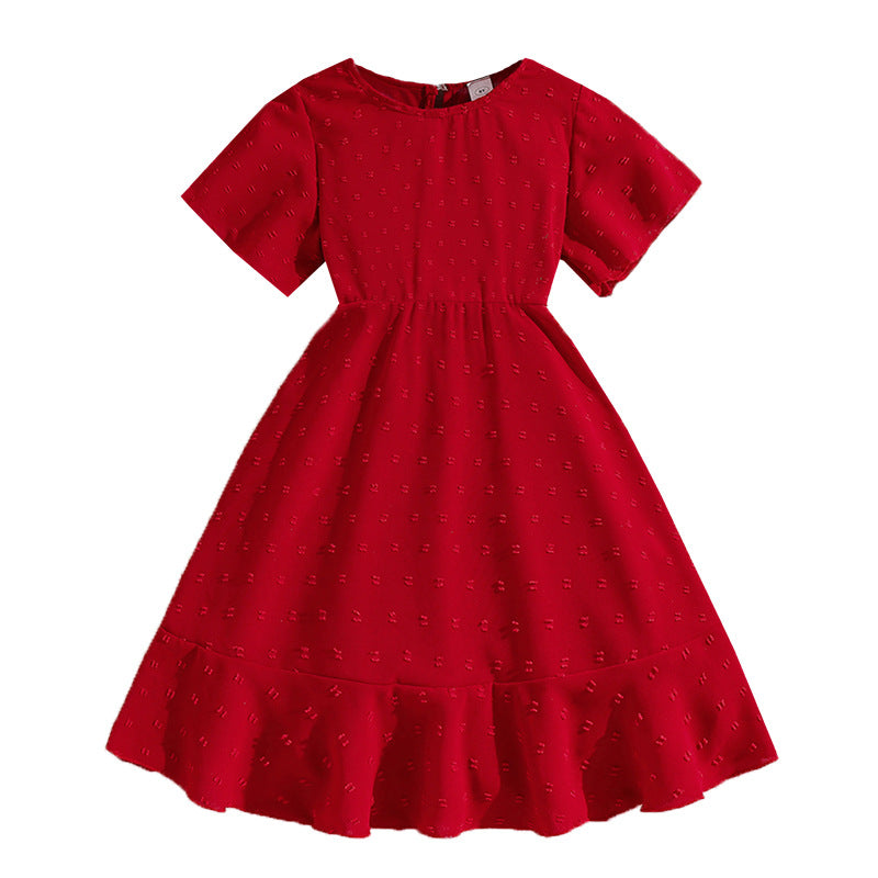 Solid Fit and Flare Dress