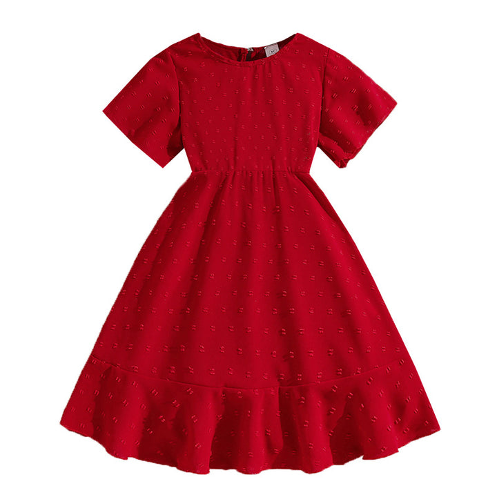 Solid Fit and Flare Dress