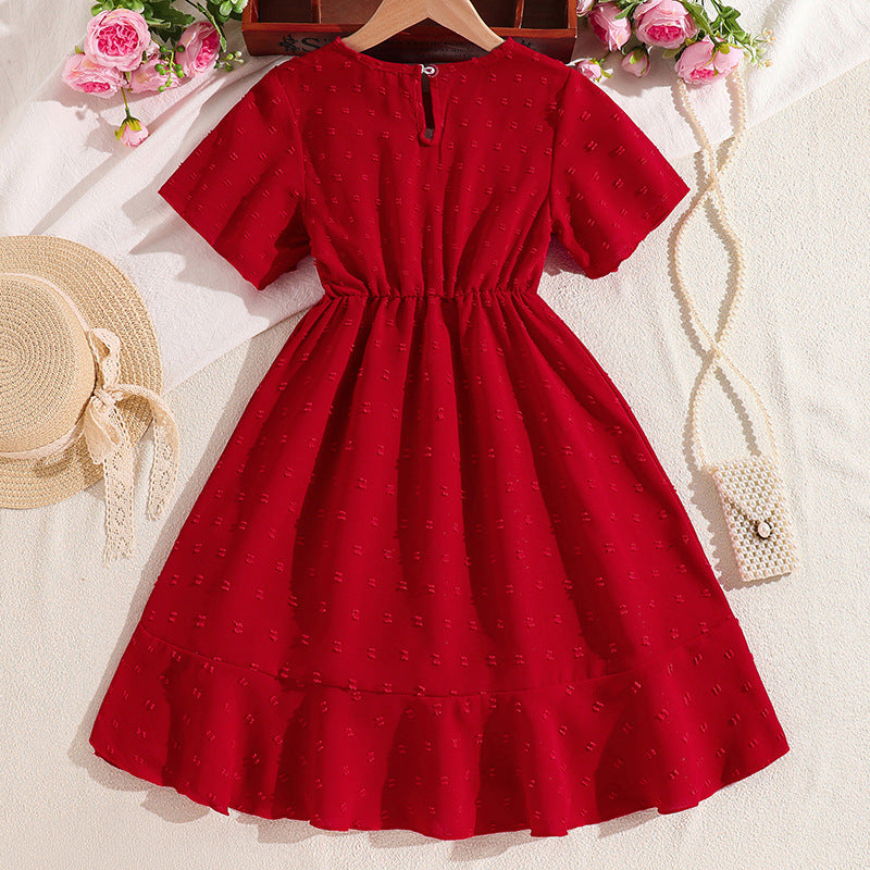 Solid Fit and Flare Dress