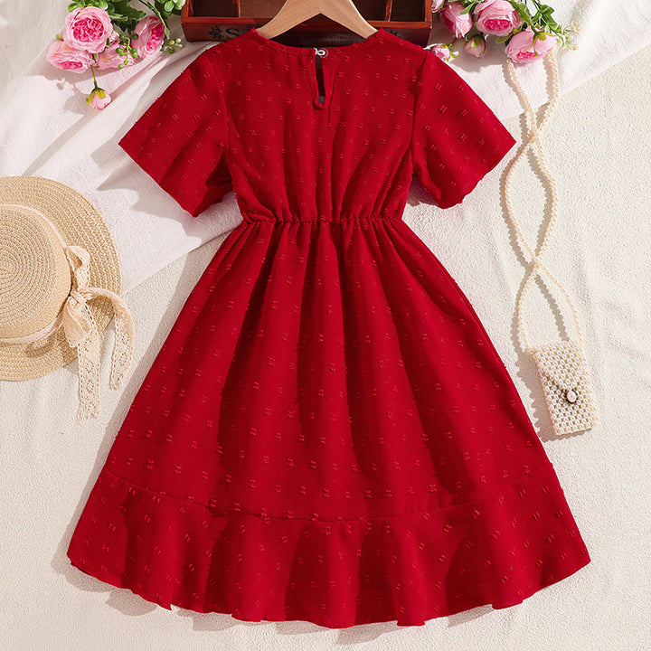 Solid Fit and Flare Dress