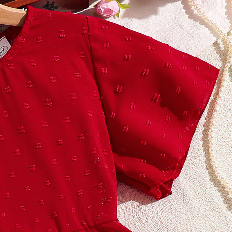 Solid Fit and Flare Dress