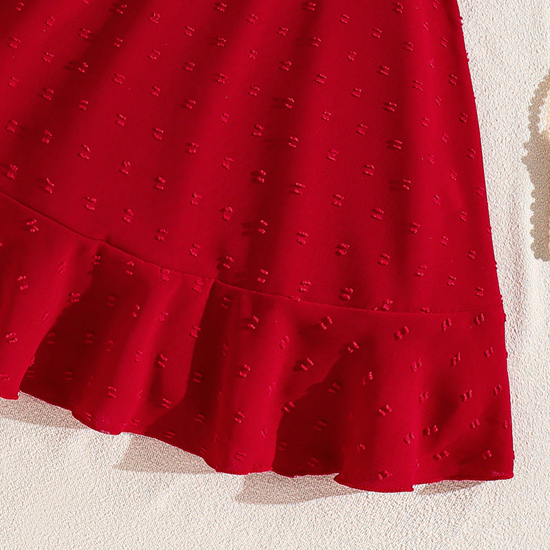 Solid Fit and Flare Dress