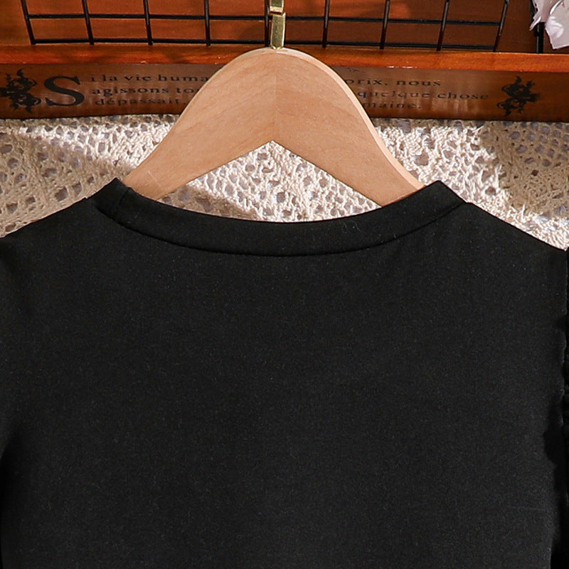 Solid Top and Skirt Set