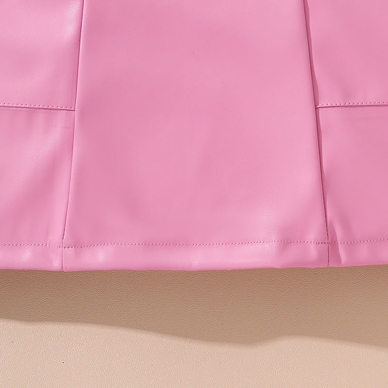 Solid Top and Skirt Set