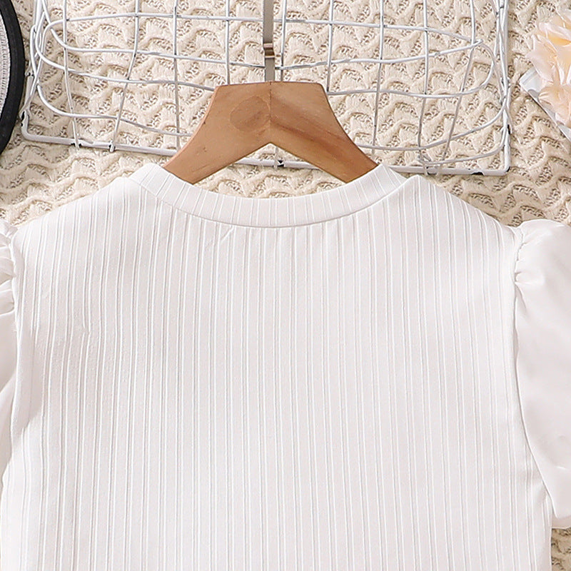 Solid Top and Skirt Set