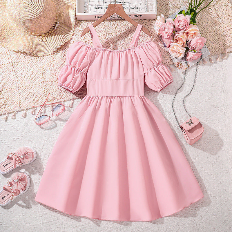 Solid Fit and Flare Dress