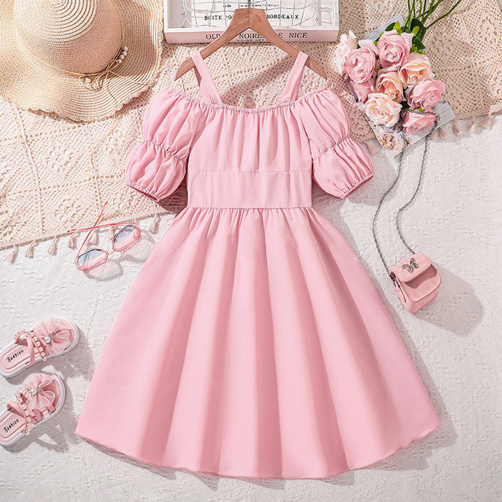 Solid Fit and Flare Dress