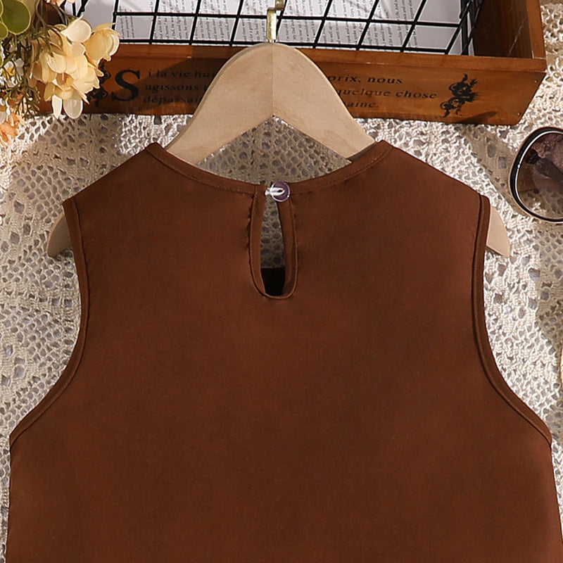 Solid Top and Trousers Set