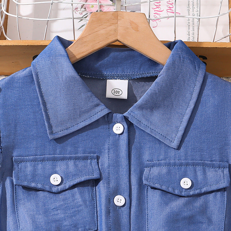 Solid Shirt Dress