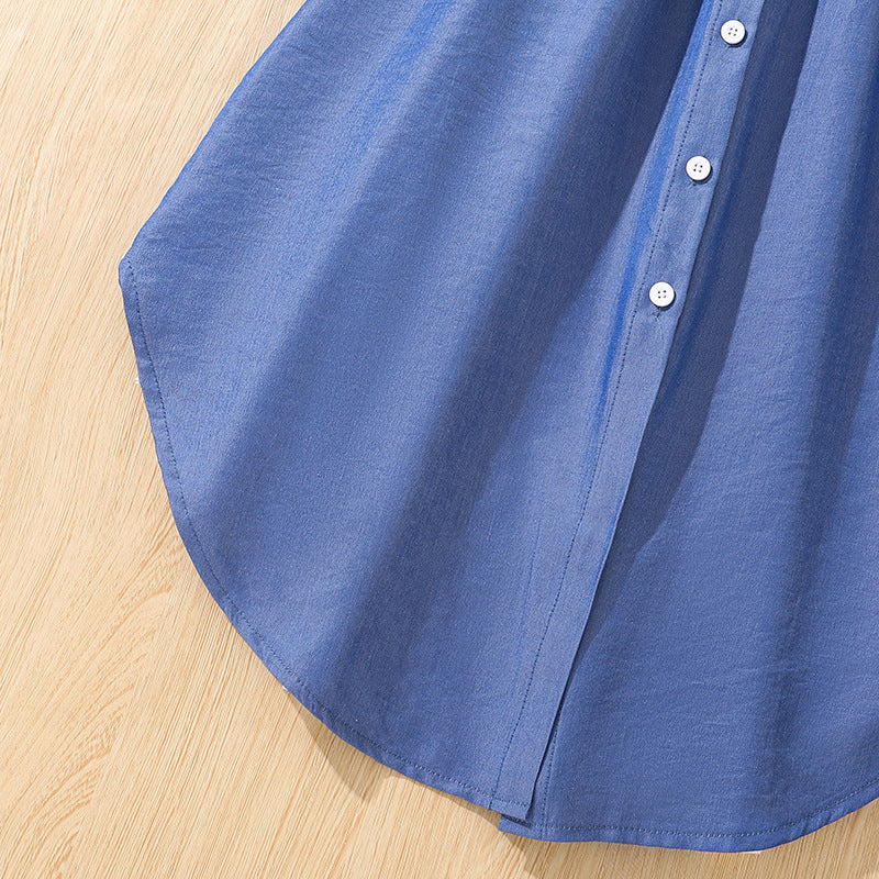 Solid Shirt Dress