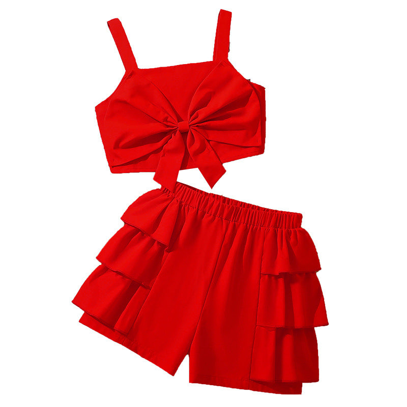 Solid Top and Shorts Set