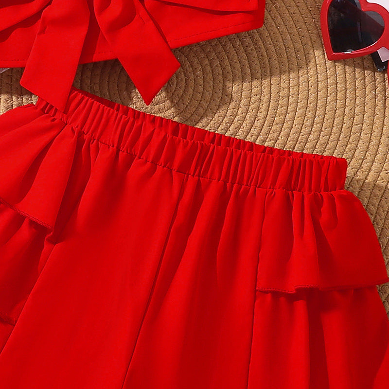 Solid Top and Shorts Set