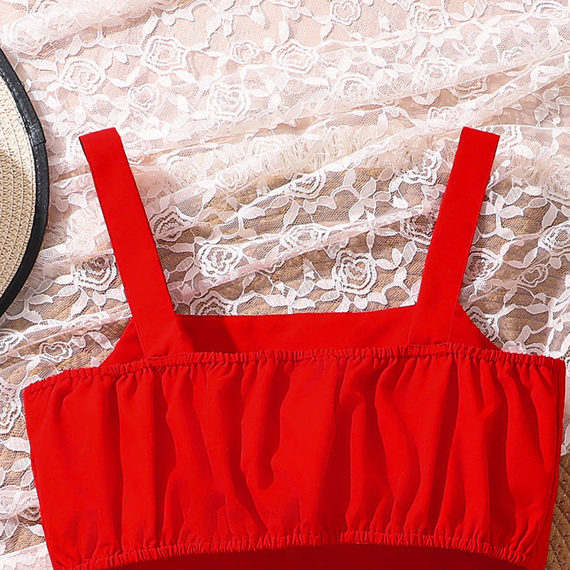 Solid Top and Shorts Set