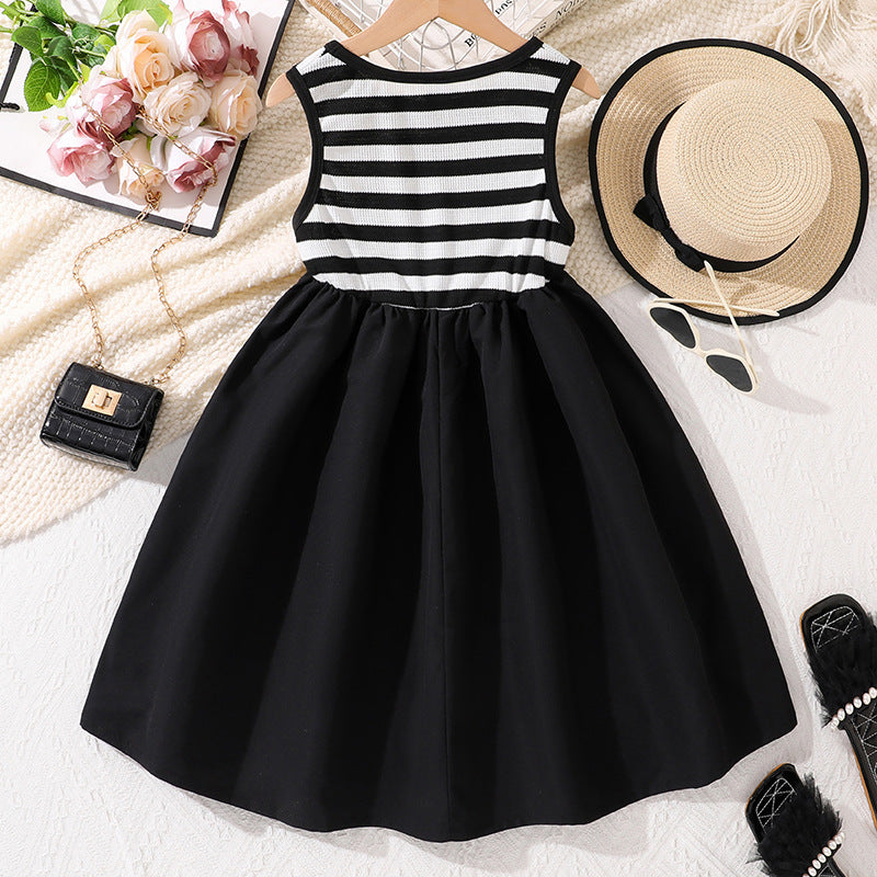 Striped Fit and Flare Dress