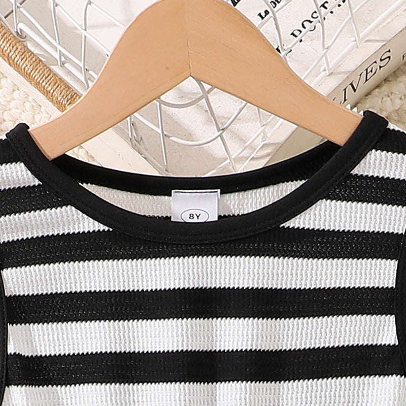 Striped Fit and Flare Dress