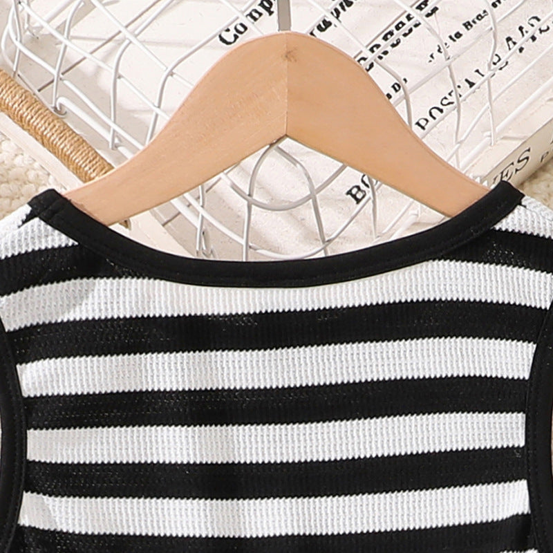 Striped Fit and Flare Dress