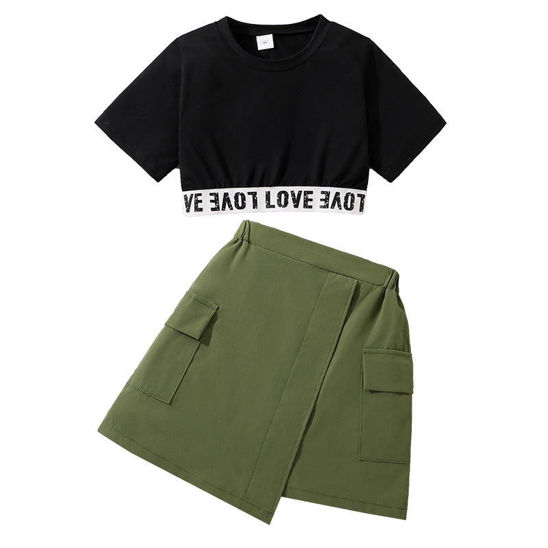 Printed Top and Skirt Set