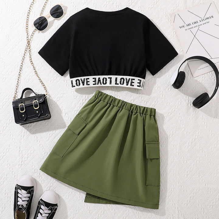 Printed Top and Skirt Set