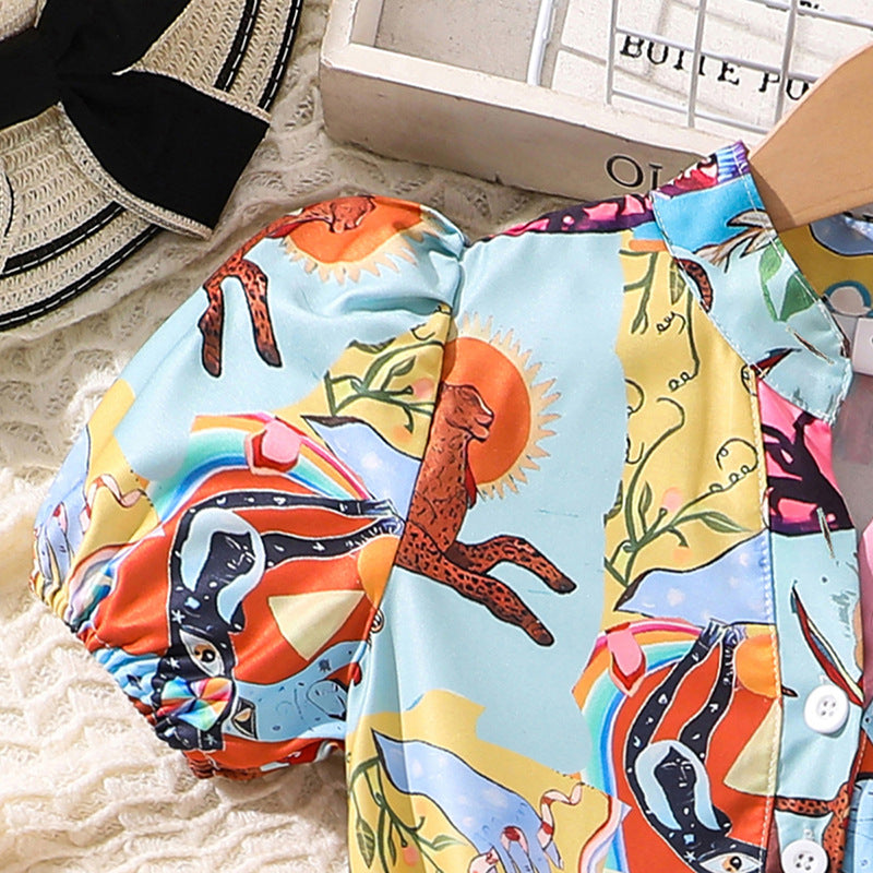 Animal Fit and Flare Dress