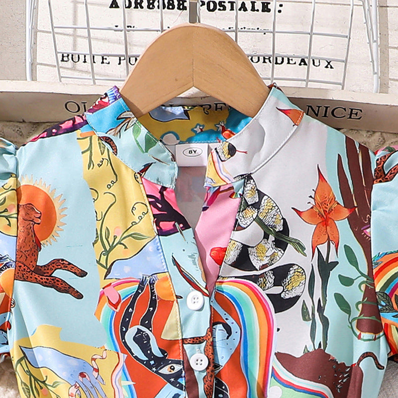 Animal Fit and Flare Dress