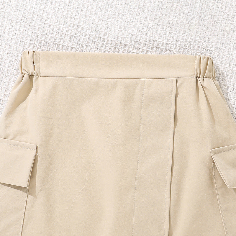 Solid Top and Skirt Set