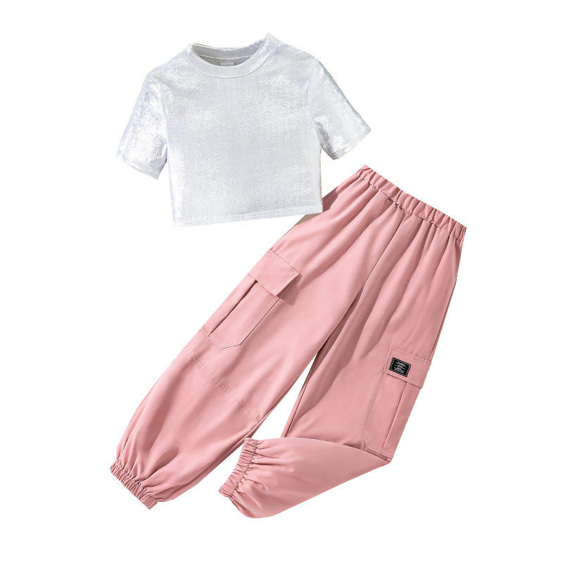 Solid Top and Trousers Set