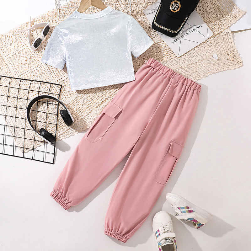 Solid Top and Trousers Set