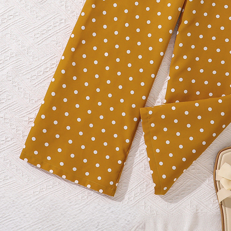 Solid Top and Trousers Set
