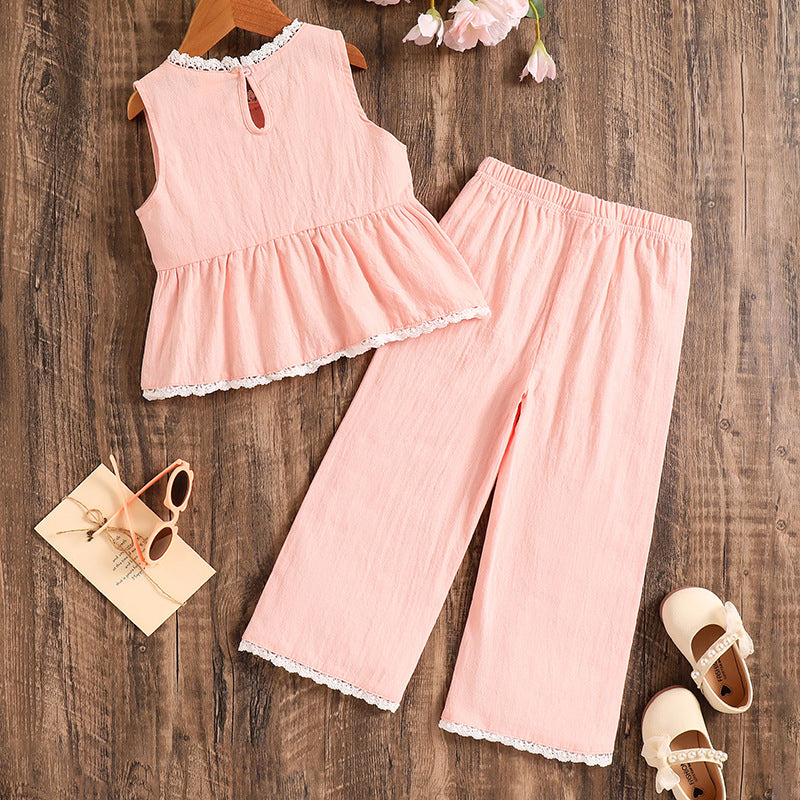 Solid Top and Skirt Set