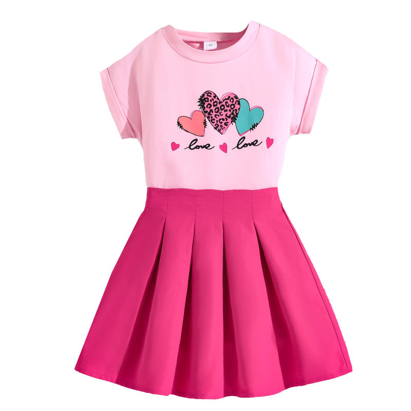 Printed Top and Skirt Set