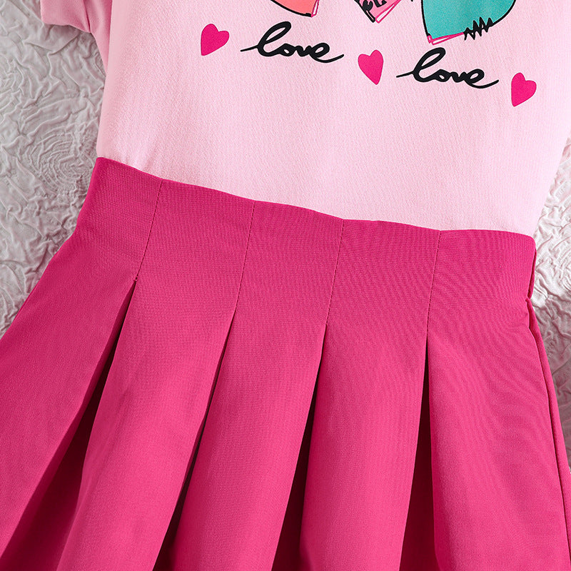 Printed Top and Skirt Set
