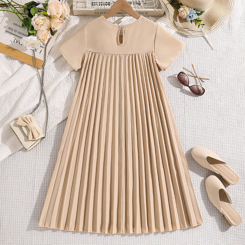 Solid Fit and Flare Dress
