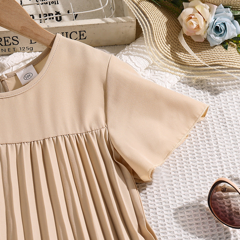 Solid Fit and Flare Dress