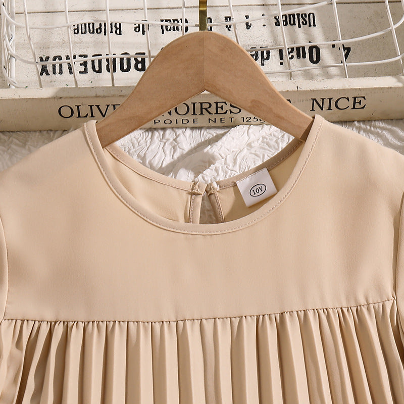 Solid Fit and Flare Dress