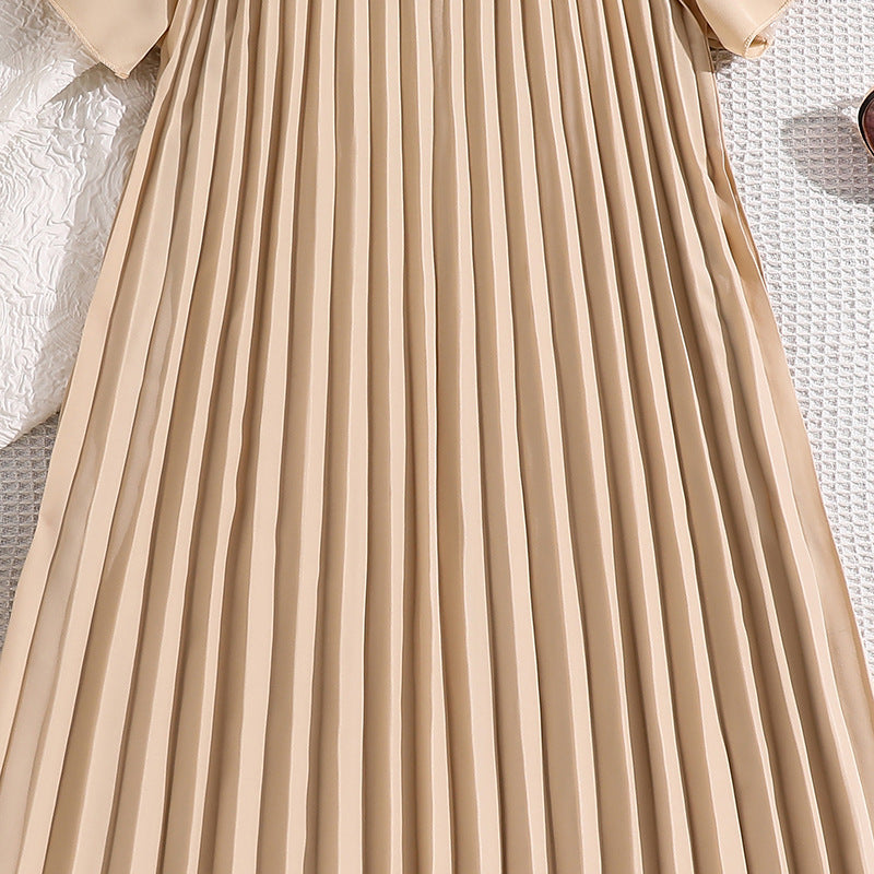 Solid Fit and Flare Dress