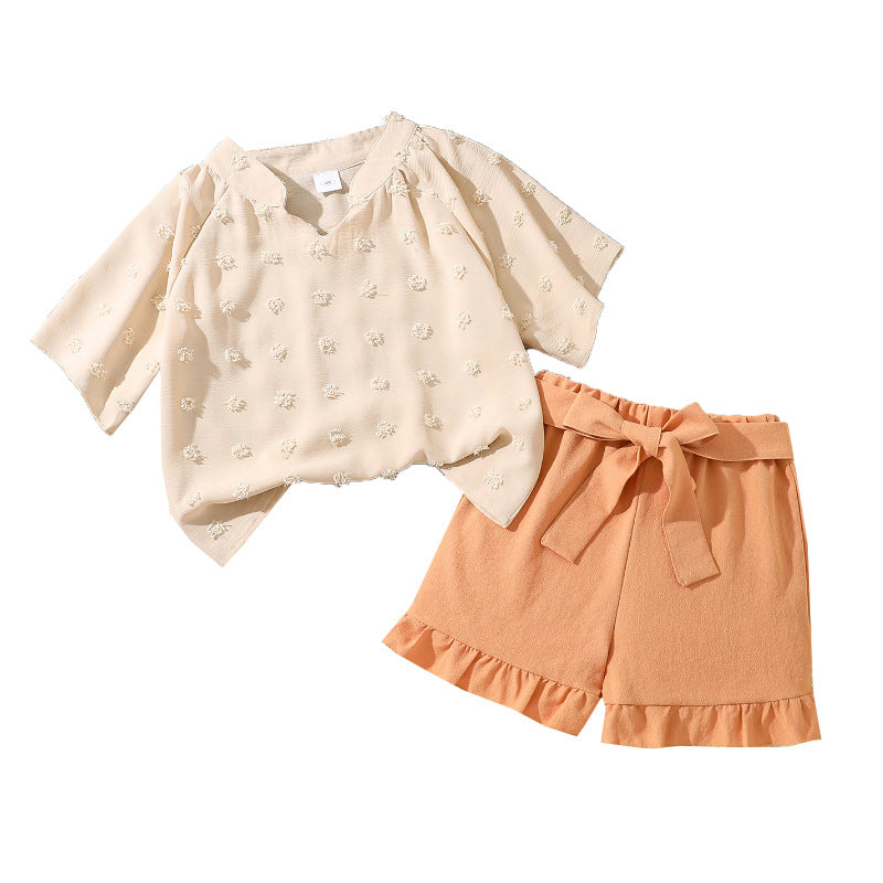 Solid Top and Shorts Set