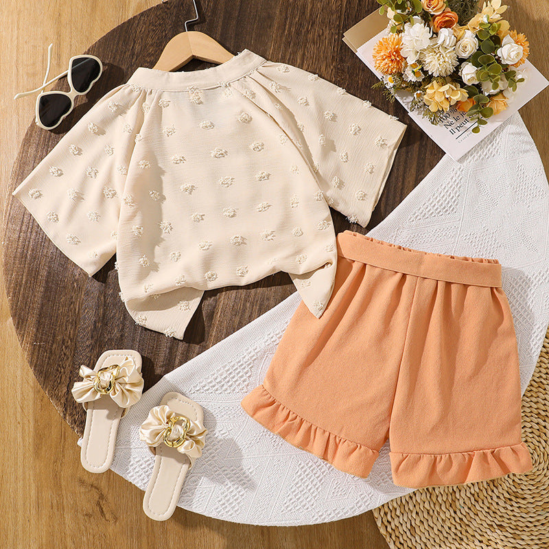 Solid Top and Shorts Set