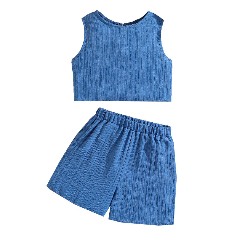 Solid Top and Shorts Set