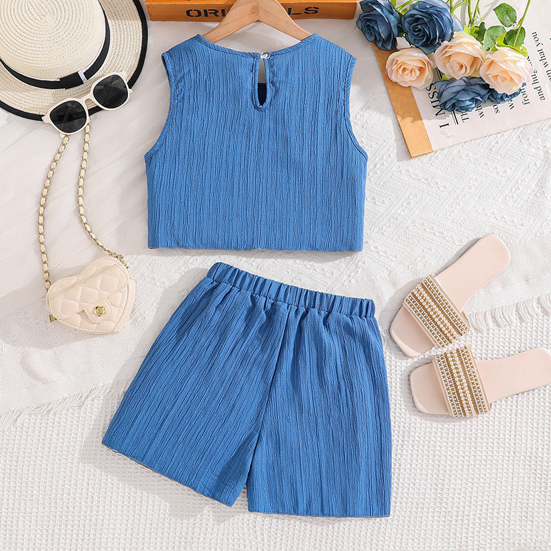 Solid Top and Shorts Set