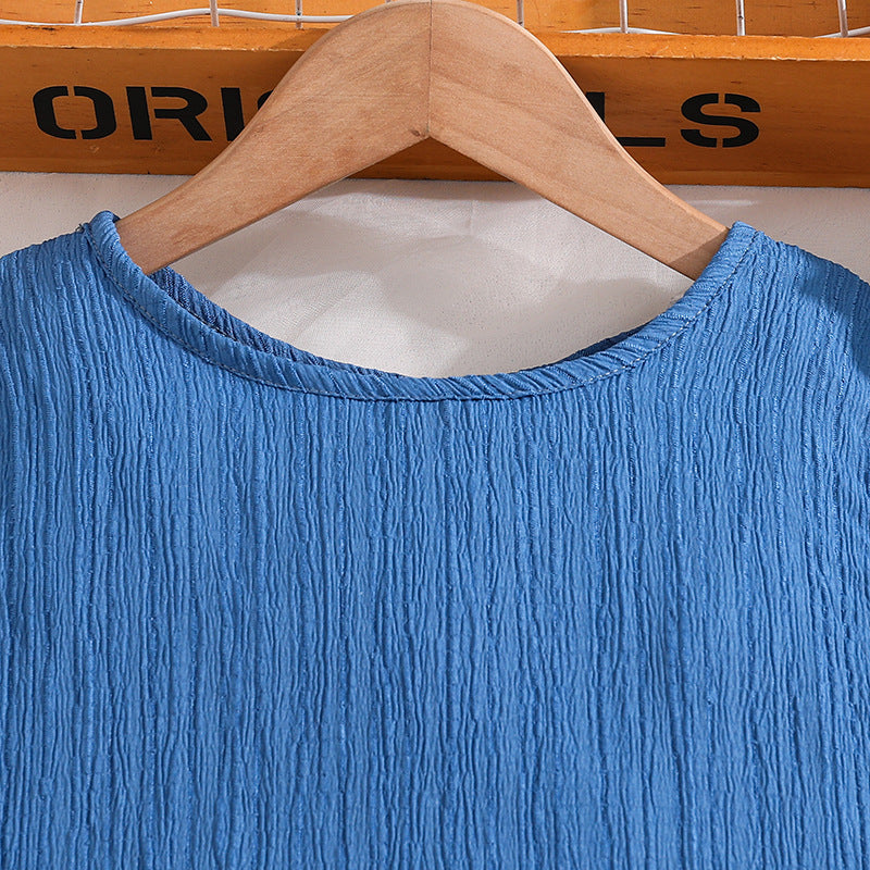 Solid Top and Shorts Set