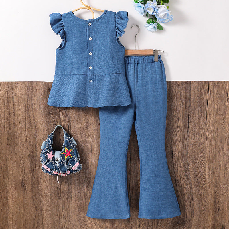 Girls Top with Trousers